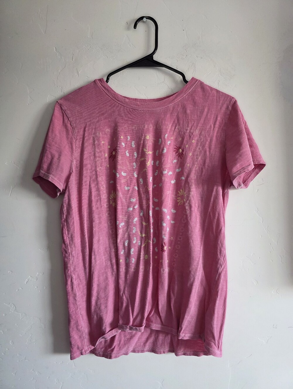 Lucky Brand Pink Short Sleeve Graphic Tee